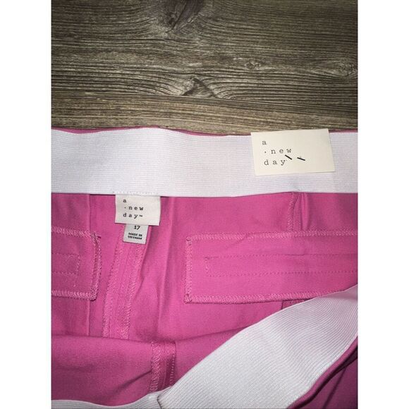 Women's High-Rise Slim Fit Ankle Pants - A New Day Pink Size 17. NWT. U - Picture 4 of 10